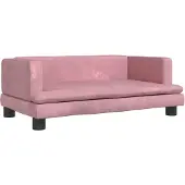 vidaXL Hundebett Rosa 80x45x30 cm Samt