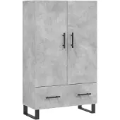 vidaXL Highboard Betongrau 69,5x31x115 cm Holzwerkstoff