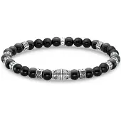 Thomas Sabo Armband mit Schwarzen Onyx Beads Silber