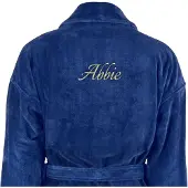 Yoursurprise Bademantel mit Namen - Damen - Blau (L/XL)