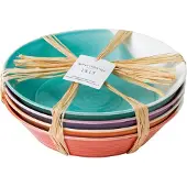 Royal Doulton 1815 Pastaschüssel mit gemischten Mustern, 91 leuchtende Farben, 4er-Set