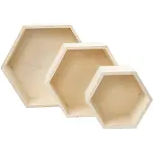 Creativ Company holzvitrinen 15/19/24 cm klar 3 Stück