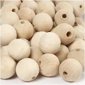 Creativ Company 57061, Holz, Natürlich/Natur, Runde Perle, 200 Stück(e)