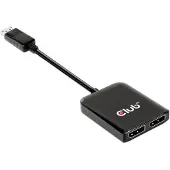 Club 3D CLUB3D MST hub DisplayPort 1.4 to DisplayPort + HDMI 4K60Hz M/F, 1 m, DisplayPort, HDMI + DisplayPort, Stecker, Buchse, Gerade