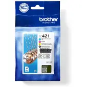 Brother LC-421VAL, Standardertrag, Schwarz, Cyan, Magenta, Gelb, 4 Stück(e), 200 Seiten, 200 Seiten, Multipack
