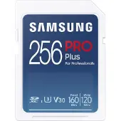 Samsung PRO Plus, 256 GB, SDXC, UHS-I, 160 MB/s, 120 MB/s, Class 3 (U3)