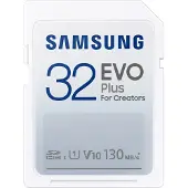 Samsung EVO Plus, 32 GB, SDXC, UHS-I, 130 MB/s, Class 1 (U1), V10