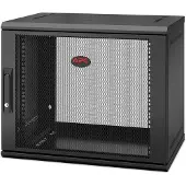 Schneider Electric NetShelter WX AR109SH4 - 9U, 19-Zoll-Patchschrank, Wandmontage, vormontiert, 400 mm tief, Wandmontiertes Regal, 9U, 90 kg, Schwarz