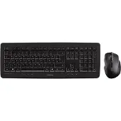 Cherry DW 5100, Volle Größe (100%), Kabellos, RF Wireless, AZERTY, Schwarz, Maus enthalten