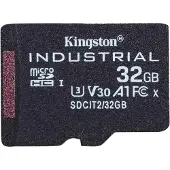 Kingston Technology 32GB microSDHC Industrial C10 A1 pSLC Karte Einzelpackung ohne Adapter, 32 GB, MicroSDHC, Klasse 10, UHS-I, 100 MB/s, 80 MB/s