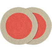 REMEMBER Tischsets Remember Baumwolle Raspberry (2er Set)-38 x 38 cm