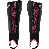 Precision Schienbeinschoner und Knöchelschutz Fußball schwarz pink XS