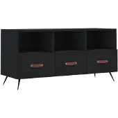 vidaXL TV-Schrank Schwarz 102x36x50 cm Holzwerkstoff