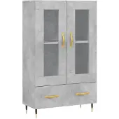 vidaXL Highboard Betongrau 69,5x31x115 cm Holzwerkstoff