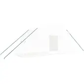 vidaXL Gewächshaus mit Stahlrahmen Weiß 12 m² 6x2x2,85 m