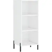 vidaXL Sideboard Hochglanz-Weiß 34,5x32,5x90 cm Holzwerkstoff