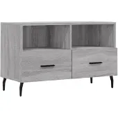 vidaXL TV-Schrank Grau Sonoma 80x36x50 cm Holzwerkstoff