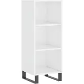 vidaXL Sideboard Hochglanz-Weiß 34,5x32,5x90 cm Holzwerkstoff