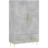 vidaXL Highboard Betongrau 69,5x31x115 cm Holzwerkstoff