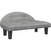 vidaXL Hundebett Hellgrau 70x52x30 cm Samt