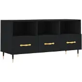 vidaXL TV-Schrank Schwarz 102x36x50 cm Holzwerkstoff
