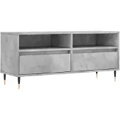 vidaXL TV-Schrank Betongrau 100x34,5x44,5 cm Holzwerkstoff
