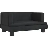 vidaXL Hundebett Schwarz 60x40x30 cm Samt