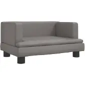 vidaXL Hundebett Grau 60x40x30 cm Kunstleder