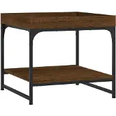 vidaXL Couchtisch Braun Eichen-Optik 49,5x49,5x45 cm Holzwerkstoff