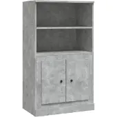 vidaXL Highboard Betongrau 60x35,5x103,5 cm Holzwerkstoff