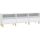 vidaXL TV-Schrank Weiß 150x30x44,5 cm Holzwerkstoff