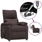 vidaXL Relaxsessel Elektrisch Dunkelbraun Stoff