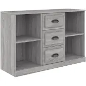 vidaXL Sideboard Grau Sonoma 104,5x35,5x67,5 cm Holzwerkstoff