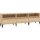 vidaXL TV-Schrank Sonoma-Eiche 150x30x44,5 cm Holzwerkstoff