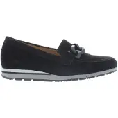 Gabor Comfort Samtchevreau Damen Slipper in Schwarz, Größe 6