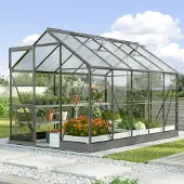 Pergart Vitavia, Aktionsangebot (inkl. 100 Euro Zubehör): Gewächshaus "Kapitol 6200", schwarz, 6,2 m²