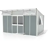 Pergart Vitavia, Gerätehaus "Kosmos", weiß / salbei grün, 11,5 m²