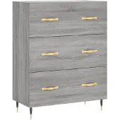 vidaXL Sideboard Grau Sonoma 69,5x34x90 cm Holzwerkstoff