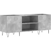 vidaXL Plattenschrank Betongrau 121x38x48 cm Holzwerkstoff