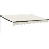 vidaXL Markise Einziehbar Creme 3x2,5 m Stoff und Aluminium