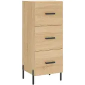 vidaXL Sideboard Sonoma-Eiche 34,5x34x90 cm Holzwerkstoff