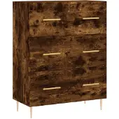 vidaXL Sideboard Räuchereiche 69,5x34x90 cm Holzwerkstoff