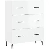vidaXL Sideboard Hochglanz-Weiß 69,5x34x90 cm Holzwerkstoff