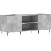 vidaXL Plattenschrank Betongrau 121x38x48 cm Holzwerkstoff
