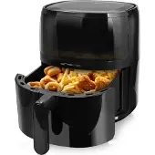 Emerio Airfryer XL AF-129329.3 - 5L - 80ºC bis 200ºC -12 Kochprogramme - Digitales Display - Timer - Sichtfenster - Cool Touch - Schwarz