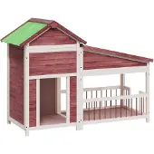 vidaXL Hundehütte Mokka 143x60,5x109 cm Massivholz Kiefer