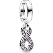 Pandora 792766C01 Charm-Anhänger Funkelnde Unendlichkeit Pink Silber