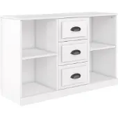 vidaXL Sideboard Hochglanz-Weiß 104,5x35,5x67,5 cm Holzwerkstoff