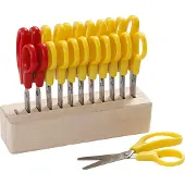 Creativ Light Kinderscheren Set mit Scherenblock - 12 Stück - Basteln Schule
