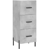 vidaXL Sideboard Betongrau 34,5x34x90 cm Holzwerkstoff